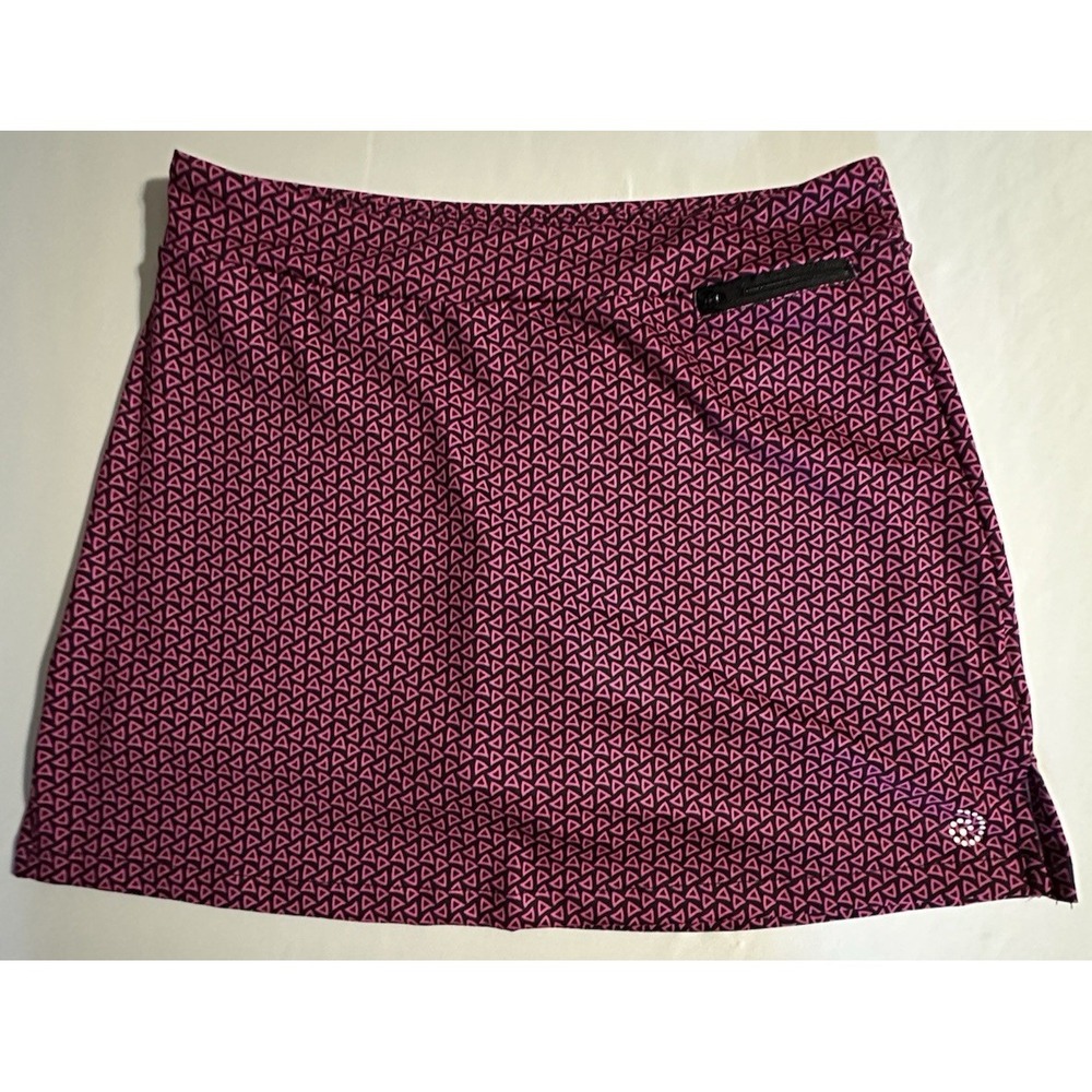 Be Inspired Women's Pink Black Geometric Athletic Golf Tennis Skort Size M